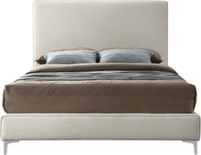 Load image into Gallery viewer, Geri Cream Velvet Queen Bed
