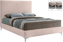 Load image into Gallery viewer, Geri Pink Velvet Queen Bed
