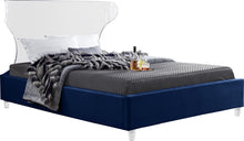 Load image into Gallery viewer, Ghost Navy Velvet Queen Bed
