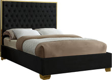 Load image into Gallery viewer, Lana Black Velvet Queen Bed
