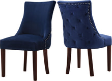 Load image into Gallery viewer, Hannah Navy Velvet Dining Chair
