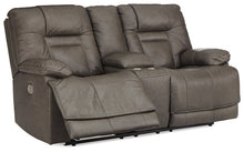 Load image into Gallery viewer, Wurstrow Power Reclining Loveseat with Console
