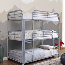 Load image into Gallery viewer, Opal Ii Silver Twin Triple Decker Bed image
