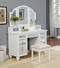 Load image into Gallery viewer, TRACY White Vanity w/ Stool
