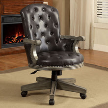 Load image into Gallery viewer, YELENA Gray/Black Height-Adjustable Arm Chair image
