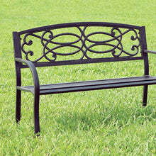 Load image into Gallery viewer, POTTER Black Patio Steel Bench image
