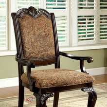 Load image into Gallery viewer, BELLAGIO Brown Cherry/Pattern Fabric Arm Chair (2/CTN) image
