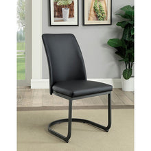 Load image into Gallery viewer, Saskia Dark Gray/Black Side Chair (2/CTN)
