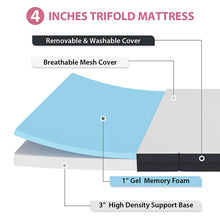 Load image into Gallery viewer, Hollyhock 4&quot; Full Tri-Fold Memory Foam Topper
