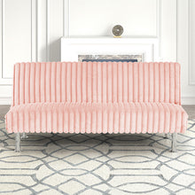 Load image into Gallery viewer, Hinwil Futon Sofa Bed Pink, Beige Grey, &amp; Black
