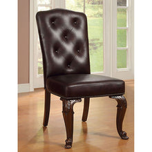 Load image into Gallery viewer, Bellagio Brown Cherry/Pattern Leatherette Side Chair (2/CTN)
