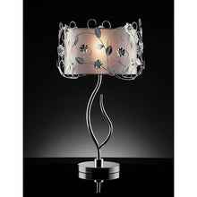 Load image into Gallery viewer, Elva Silver/Chrome Table Lamp, Double Shade
