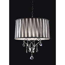 Load image into Gallery viewer, Arya Black/Chrome Ceiling Lamp, Hanging Crystal
