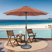 Load image into Gallery viewer, Soli 9&#39; Outdoor Umbrella w/ Auto Tilt + 21&quot; Round Base
