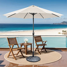 Load image into Gallery viewer, Soli 9&#39; Outdoor Umbrella w/ Auto Tilt + 21&quot; Round Base
