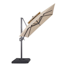 Load image into Gallery viewer, Fida 8 Ft Square Umbrella w/ Double Top + 37&quot; Large Base
