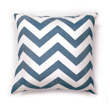 Load image into Gallery viewer, ZOE 18&quot; X 18&quot; Pillow, Blue Chevron (2/CTN) image
