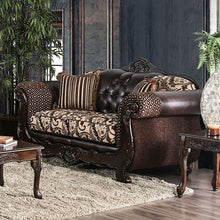 Load image into Gallery viewer, Quirino Light Brown/Dark Brown Love Seat
